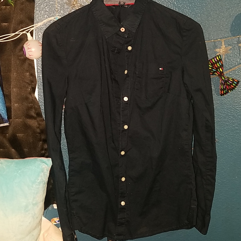 Navy button up - Picture 3 of 4